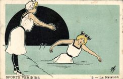 CPA Les sports feminins La natation
