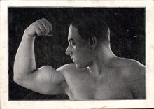 VINTAGE POSTCARD Body-building