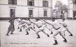 CPA Infanterie Exercice de boxe