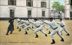 CPA Infanterie Exercice de boxe