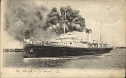 CPA Bateau Paquebot Calais Le Victoria 