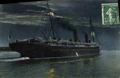 VINTAGE POSTCARD Boat Steamer Le Havre Provence