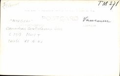 VINTAGE POSTCARD Boat Prow Steamer off old empress off Japan Stanley park Vancouver BC