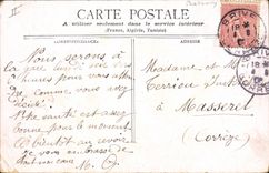 VINTAGE POSTCARD Bateau Steamer Bordeaux Embarquement has edge of the Atlantic