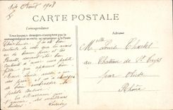 VINTAGE POSTCARD Boat Steamer Le Havre Provence entering to the port by heavy weather