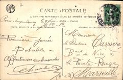 VINTAGE POSTCARD Fantaisie Paris Illustrator Places St Michel and St Andre of Arts