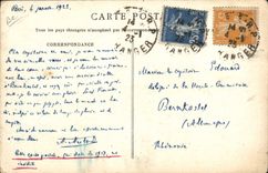 VINTAGE POSTCARD Fantasy Illustrator the Republics Sisters of France and Russia Russia Willette