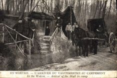 CPA Militaria En Woevre L'arrivee du vaguemestre au campement 