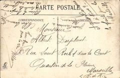 VINTAGE POSTCARD Militaria In Woevre the arrival of the post orderly to the camping
