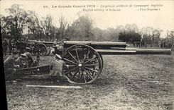 VINTAGE POSTCARD Militaria the large English field artillery