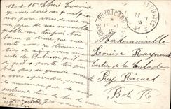 El inglés de Militaria Ravitaillement de la POSTAL de la VENDIMIA tiene Amiens