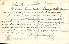 VINTAGE POSTCARD Militaria Put out of battery of Rimailho