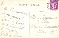 VINTAGE POSTCARD Militaria Chuignes Gros gun gives up by German