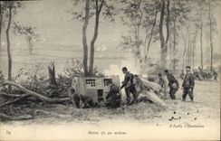 CPA Militaria Notre 75 en action