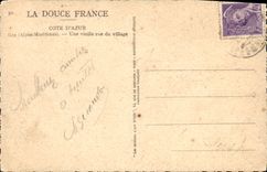 CPA Eze Une Vieille rue du Village