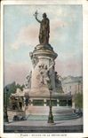 CPA Paris Statue De La Republique