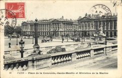 CPA Paris Place de la Concorde Garde Meuble et Ministere de la Marine 