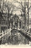 VINTAGE POSTCARD Paris the Fountain of Medicis Garden of Luxembourg