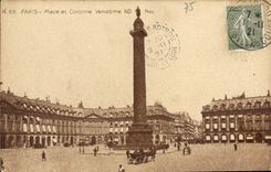 CPA Paris Place et Colonne Vendome