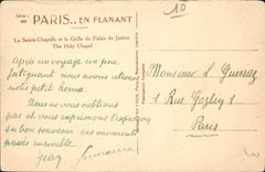 CPA Paris La Sainte Chapelle et la grille du palais de justice