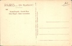 VINTAGE POSTCARD Paris Sainte the Vault Large Rose