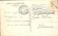 VINTAGE POSTCARD Paris And Its Wonders Large palace