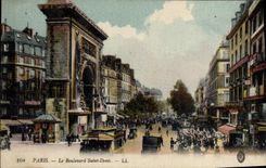 VINTAGE POSTCARD Paris the Holy Boulevard Denis