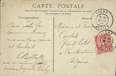 VINTAGE POSTCARD Hydrotherapy Vichy Palate of the Sources the source of the large grid