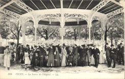 VINTAGE POSTCARD Vichy Hydrotherapy the source of the hospital
