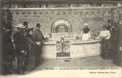 VINTAGE POSTCARD Vichy Hydrotherapy the Chomel source in the new palate of the Sources