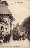 VINTAGE POSTCARD Capvern Hydrotherapy the outside of the refreshment bar and the park