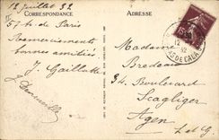 VINTAGE POSTCARD Boat Boulogne Steamer on Sea the Trunk leaving for Folkestone