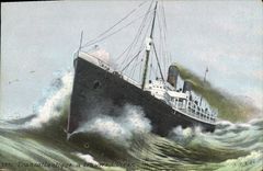 CPA Bateau Paquebot Transatlantique a travers l'ocean