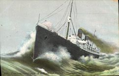 CPA Bateau Paquebot Transatlantique a travers l'ocean