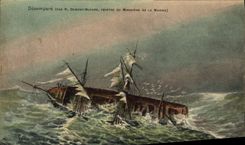CPA Bateau Desempare 