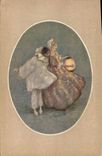 CPA Fantaisie Illustrateur Femme Pierrot