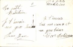 CPA Fantaisie Illustrateur Enfant Paques Avion Canon Militaria