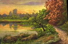 CPA Fantaisie Illustrateur Paysage