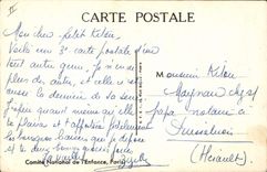 VINTAGE POSTCARD national Week of childhood the wolf and the lamb