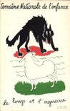 CPA Semaine nationale de l'enfance Le loup et l'agneau