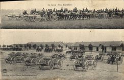 VINTAGE POSTCARD Militaria With the camp Park of artillery