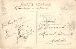 Travesía inglesa Compiegne de la artillería de Militaria de la POSTAL de la VENDIMIA