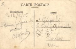 Corte de Militaria París Verdún de la POSTAL de la VENDIMIA de las cáscaras del ayuntamiento del alemán 420