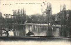 VINTAGE POSTCARD Paris Montsouris Park the lake