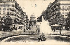 CPA Tout Paris La Rue Soufflot Et Le Pantheon