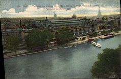 CPA Paris Panorama Sur La Seine Vers La Gare D'Orsay la Tour Eiffel et le Trocadero