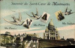 CPA Souvenir Du Sacre Coeur De Montmartre Colombe 
