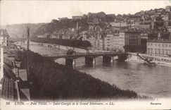 VINTAGE POSTCARD Lyon Bridge Holy Tilsitt Georges And the Great Seminar