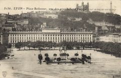 VINTAGE POSTCARD Lyon Places Bellecour One Of Most beautiful Of Europe