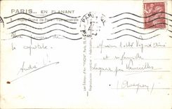 VINTAGE POSTCARD Paris While Strolling Notre Dame View